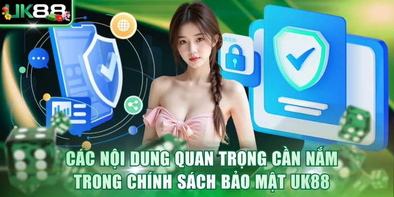 Các nội dung quan trọng cần nắm trong chính sách bảo mật UK88