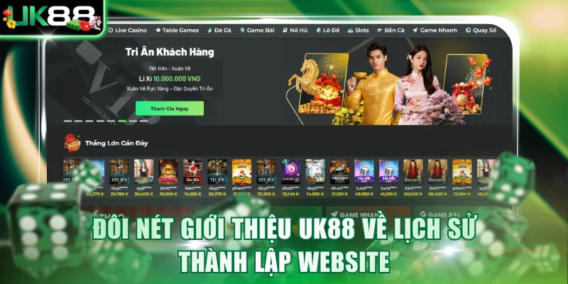 Đôi nét giới thiệu UK88 về lịch sử thành lập website
