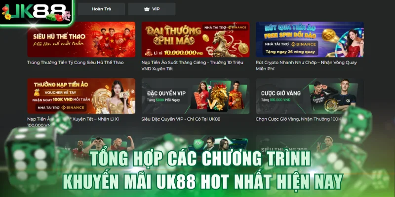 Tổng hợp các chương trình khuyến mãi UK88 hot nhất hiện nay