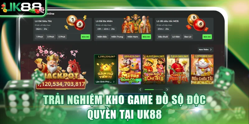 Trải nghiệm kho game đồ sộ độc quyền tại UK88